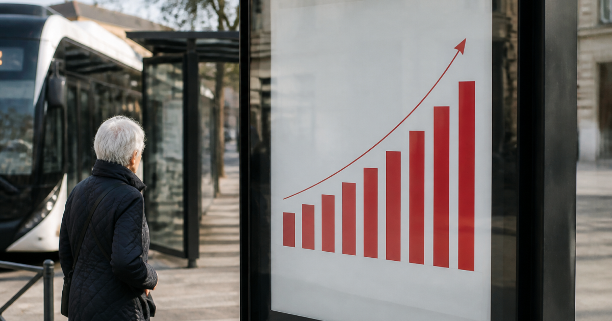 Statistiques population Caen affichees sur graphique croissant