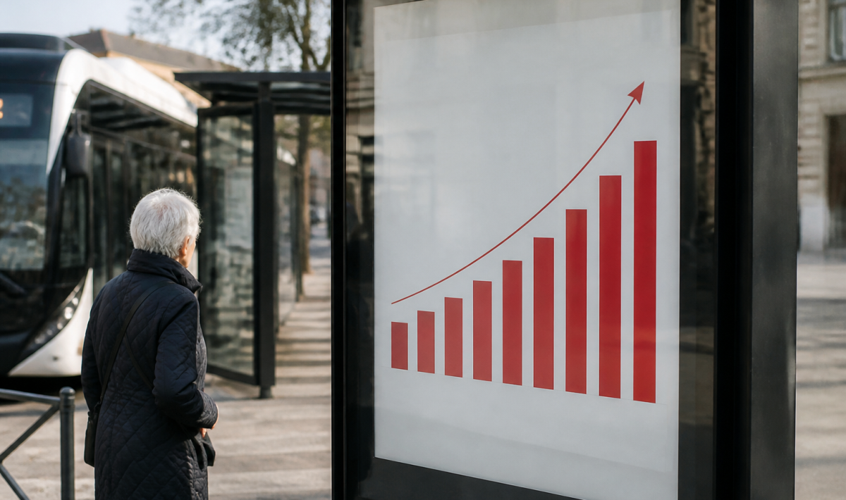 Statistiques population Caen affichees sur graphique croissant