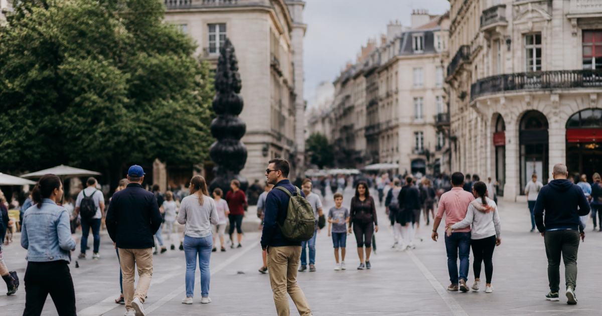 Graphique en barres montrant population croissante ville française