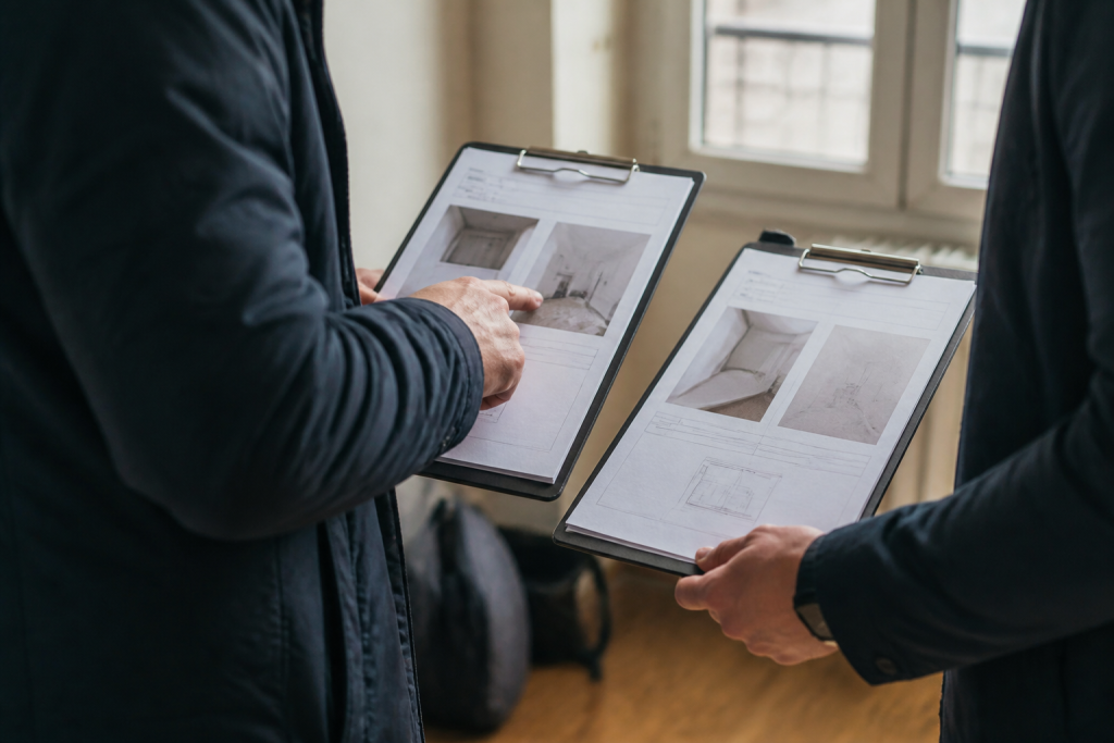 Deux documents immobiliers comparés montrant inspections logement